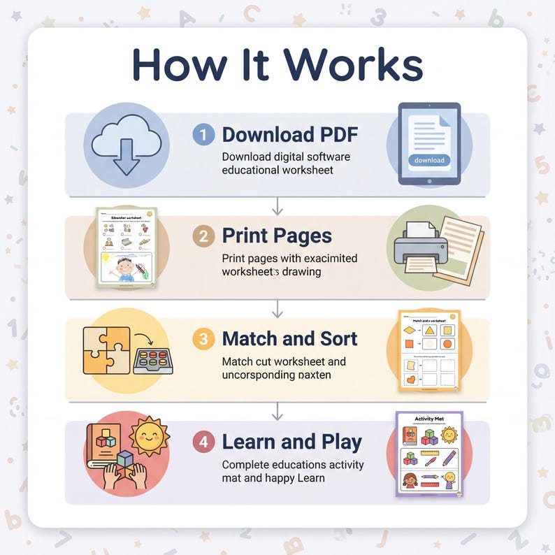 Matching Visual Process Visual Matching Activities for Kids | Printable Worksheets - Etsy