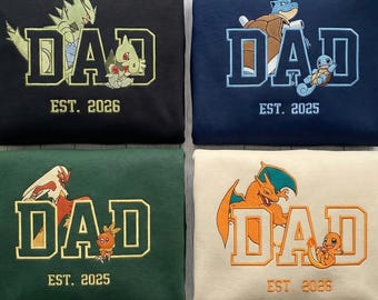 Broderad pappatröja, anime mammatröja, vintage 90-tals mangatröja, fars dag-present, födelsedagspresent till honom, söt pappapresent