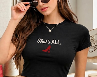 Det är allt djävulen bär Prada broderad babytröja, Miranda Priestly broderad crop top, modefilmgåva, kläder för catwalktidningar