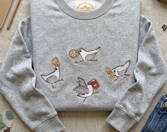 Dumme Möwe gesticktes Hemd: Natur-T-Shirt