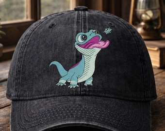 Niedliche Gecko gestickte Mütze, lustige Eidechsenmütze, Cartoon-Tier-Baseballmütze, ästhetischer Papa-Hut, Geschenk für Kinder Teenager, einzigartige Geschenkidee