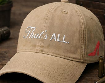 Broderad "Det är allt"-keps, minimalistisk citathatt, estetisk streetwear, present till modeälskare, trendig streetwear