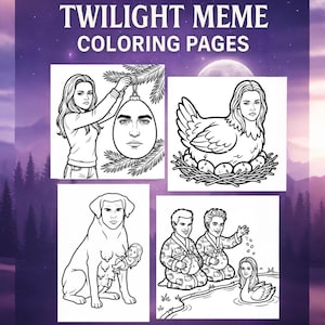 Twilight Meme Kleurplaten – Funny AU fanart (digitale download)