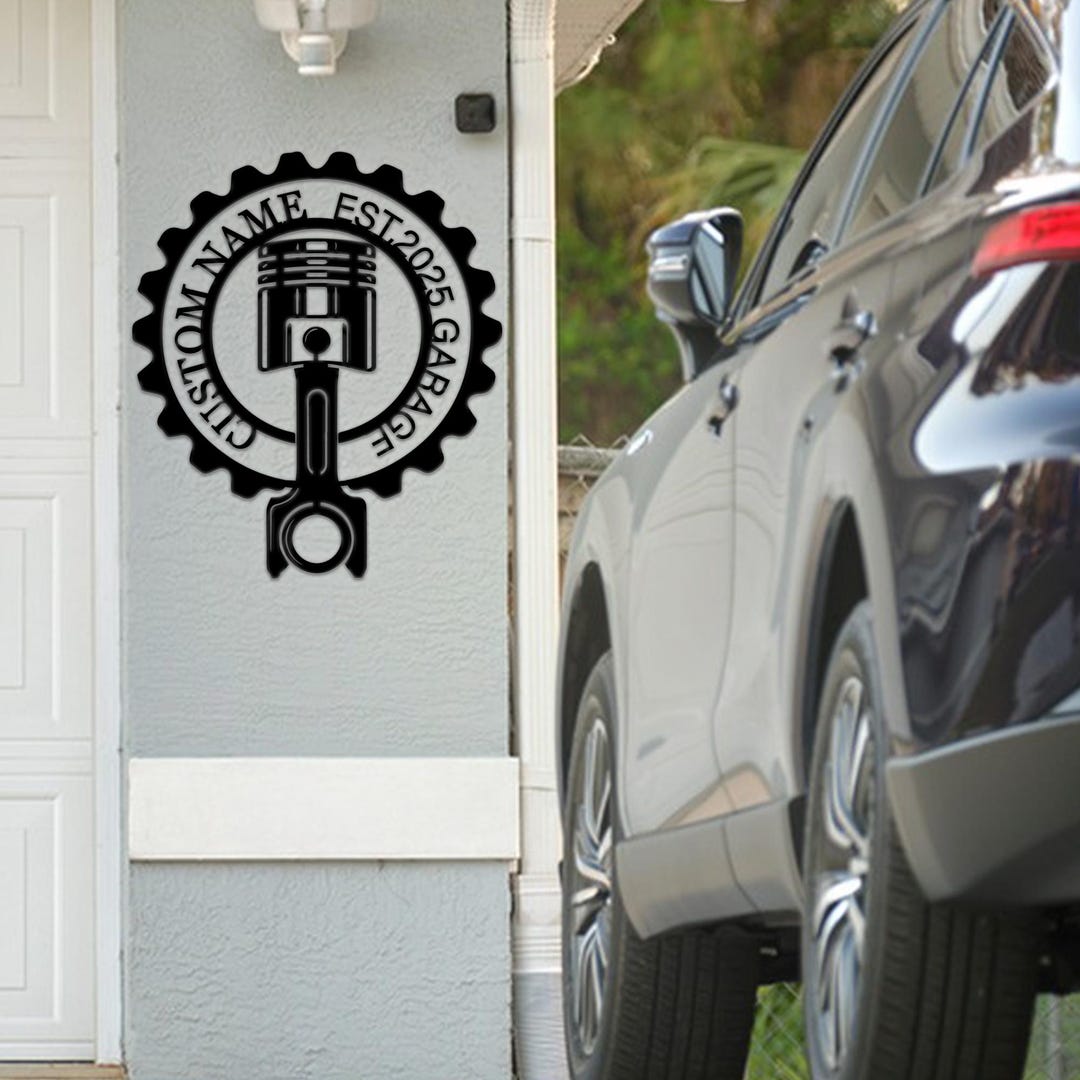 Personalized Engine Piston Metal Sign – Custom Mechanical Decor for ...