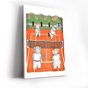 Babar Tennis Print - Etsy
