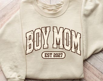 Boy Mama Club Sweatshirt, Personalized Boy Mom Sweater, Boy Mama Pullover, Mom Sweatshirt, Baby Shower Gift, Mother's Day Gift, Gift for Mom