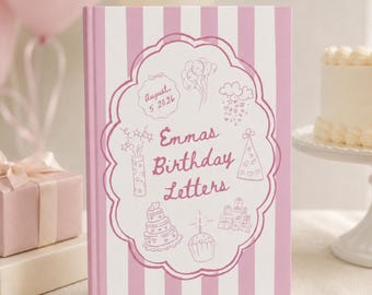 Personalized Birthday Guest Book, Custom Name Birthday Letters Notebook, Birthday Keepsake Journal,Letters to Baby Journal,1st Birthday Gift