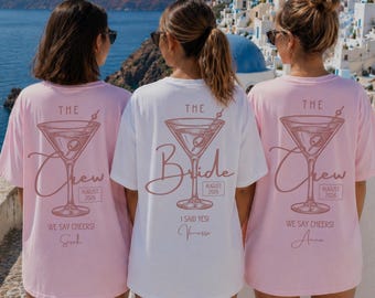 Personalized Bridal T-Shirt Women, Custom Bridal Party Shirts, Hen Party Team, Bridal Shirts, Bride Gift,Bachelorette Shirt,Bridesmaids Gift