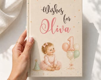Personalized Birthday Guest Book, Custom Name Birthday Letters Notebook, Birthday Keepsake Journal,Letters to Baby Journal,1st Birthday Gift