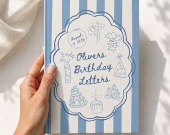Personalized Birthday Guest Book, Custom Name Birthday Letters Notebook, Birthday Keepsake Journal,Letters to Baby Journal,1st Birthday Gift