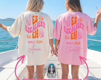 Personalized Malle Shirt, es eskaliert eh Shirt, Malle 2026, Malle T Shirt, Mallorca Shirts, Beer Shirt,Hen Party Group Shirt,Drinking Shirt