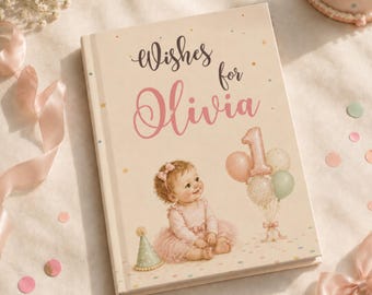 Personalized Birthday Guest Book, Custom Name Birthday Letters Notebook, Birthday Keepsake Journal,Letters to Baby Journal,1st Birthday Gift