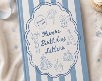 Personalized Birthday Guest Book, Custom Name Birthday Letters Notebook, Birthday Keepsake Journal,Letters to Baby Journal,1st Birthday Gift