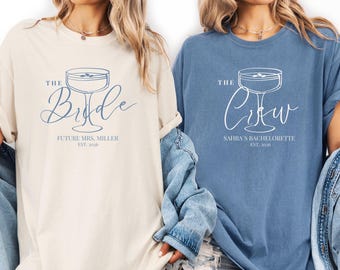 Custom Bridal Party Shirts, Personalized Tees, Getting Ready Outfit, Bridesmaid Proposal Gift, Bride squad Matching shirt, Espresso Martini