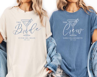 Custom Bridal Party Shirts, Personalized Tees, Getting Ready Outfit, Bridesmaid Proposal Gift, Bride squad Matching shirt, Espresso Martini