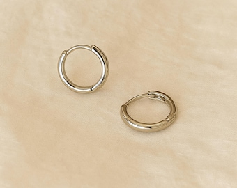 925 Silver Hoop Earrings, Stainless Steel Hoop Earrings, Silver Huggie Hoop Earrings, Hypoallergenic Earring, Minimalist Hoop Earring