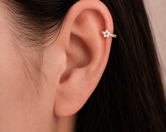 Star Huggie Earrings, Clear Zirconia Earrings, Stainless Steel Hoop Earrings, Pave CZ Hoop Earrings, Dainty Huggie Earrings