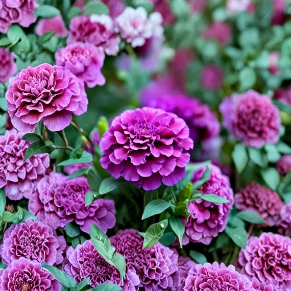 25 Purple India Marigold Seeds Tagetes Flower Rare Marigold Garden