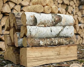 15 Inch Birch Firewood Logs – Premium Hardwood Bundle For Fireplace, Fire Pit, And Outdoor Cooking With Natural Flavor And Rustic Charm
