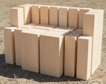 24 Pcs Basswood Carving Blocks – Unfinished Whittling Wood Set For Beginners And Professionals, Ready To Use Craft And Sculpture Material