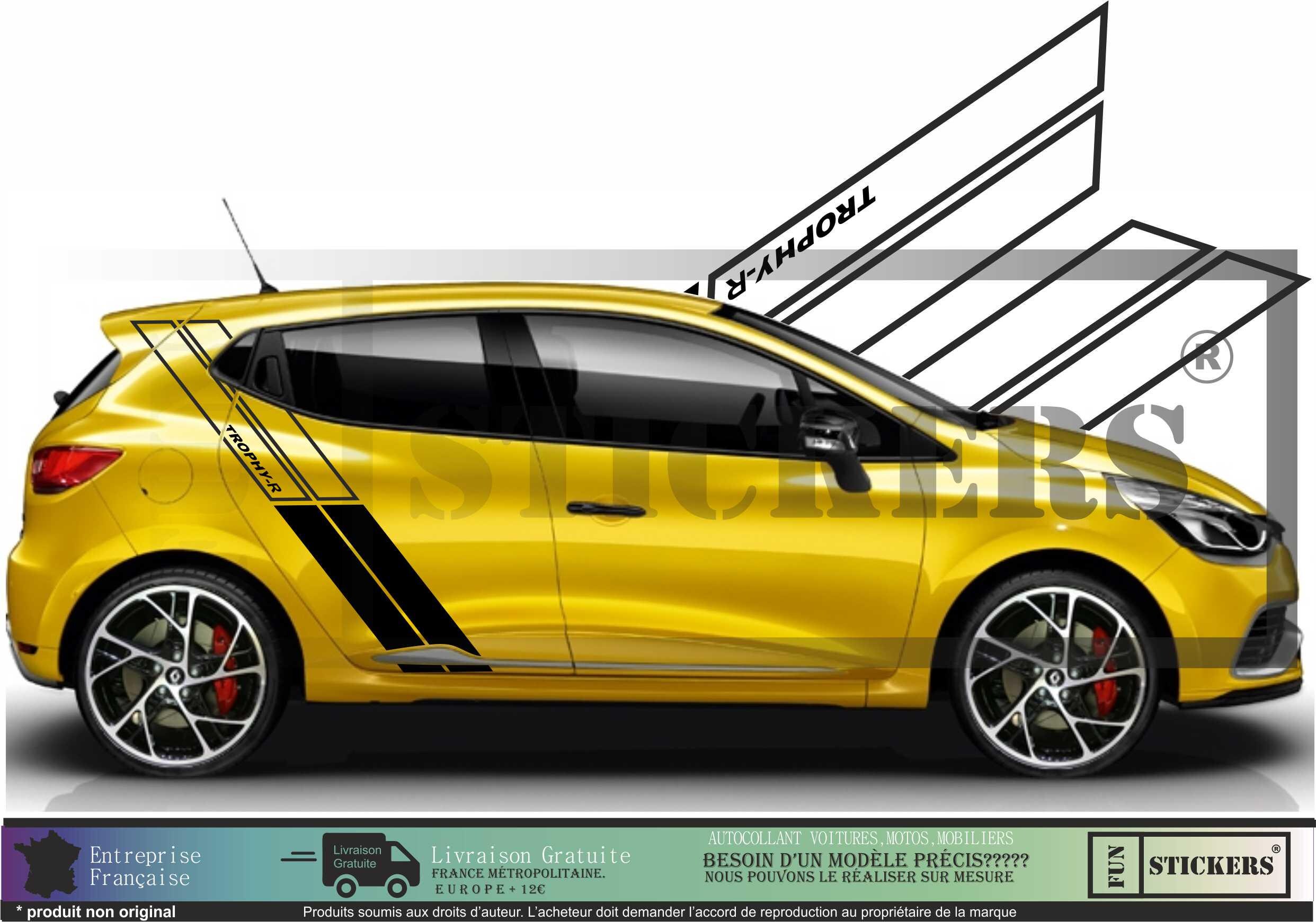 Stickers pour Renault Sport RS Sport - X2 Autocollants carrosserie - vinyl PRO e