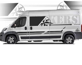 RWRAPS Auto Stickers Vinyl Strepen Camper van Decals, Fit voor Fiat Ducato Peugeot Boxer Citroen Jumper Relais Camper Accessoires