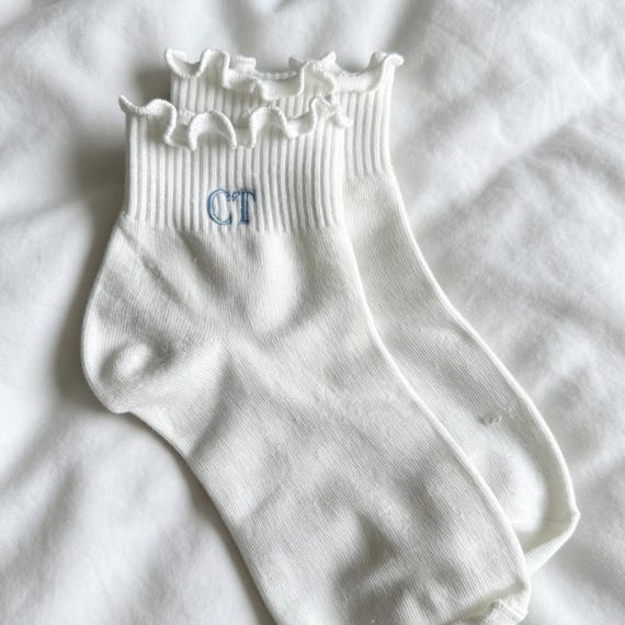 Custom Monogram Socks, Personalized Bridal Party Gift, Cozy Bridesmaid Socks