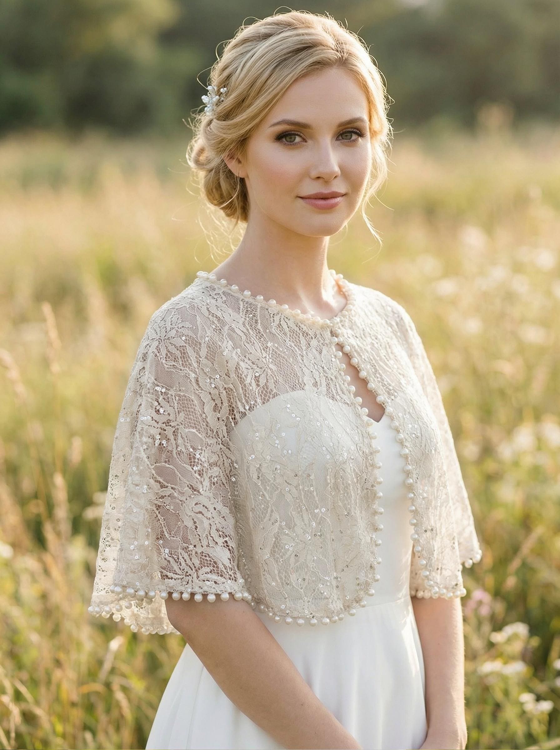 knee length dresses for ladies WL021 - Off The Shoulder Lace Short Bridal Dress - Andrea & Leo