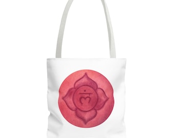 Root Chakra Tote Bag | Hand Painted Muladhara Chakra | Spiritual Tote Bag | Grounding Energy | Yoga Meditation Bag | Chakra Gift