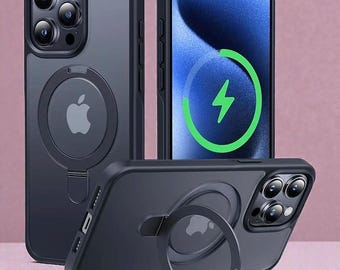 Magnetiskt mobilskal till iPhone med ringhållare och stöd