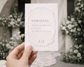 Timeless Minimalist Wedding Invitation Set•  Elegant Canva Template • Save The Date Template • Ivory Wedding Invitation