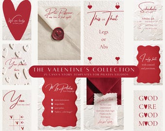 Pilates Valentine Canva Templates · Reformer Studio Stories · Instagram Marketing Kit (25 Templates)