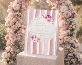 Blush Floral Wedding Invitation Template • Elegant Printable Wedding Suite • Editable Canva Invite • Romantic Luxury Wedding Set