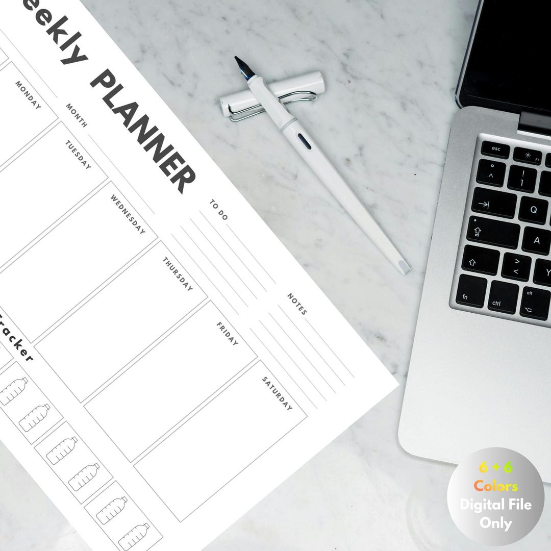Minimalist Weekly Planner Printable, A4 & US Letter (digital Download ...