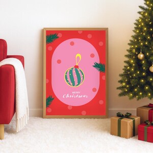 Christmas Print Set of 3 | Printable Holiday Wall Art image 2