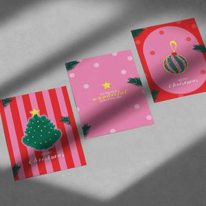 Christmas Print Set of 3 | Printable Holiday Wall Art image 3