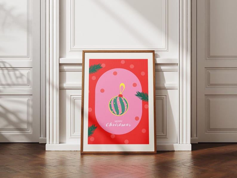 Christmas Print Set of 3 | Printable Holiday Wall Art image 7