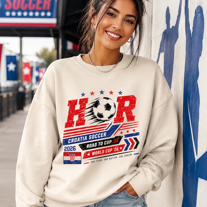Koszulka Croatia Soccer World w kolorach vintage Comfort, Koszulka Croatia Soccer World w kolorach vintage Comfort, Mistrzostwa Świata 2026 zdjęcie 2