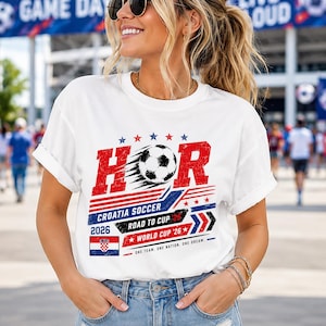 Koszulka Croatia Soccer World w kolorach vintage Comfort, Koszulka Croatia Soccer World w kolorach vintage Comfort, Mistrzostwa Świata 2026 zdjęcie 1
