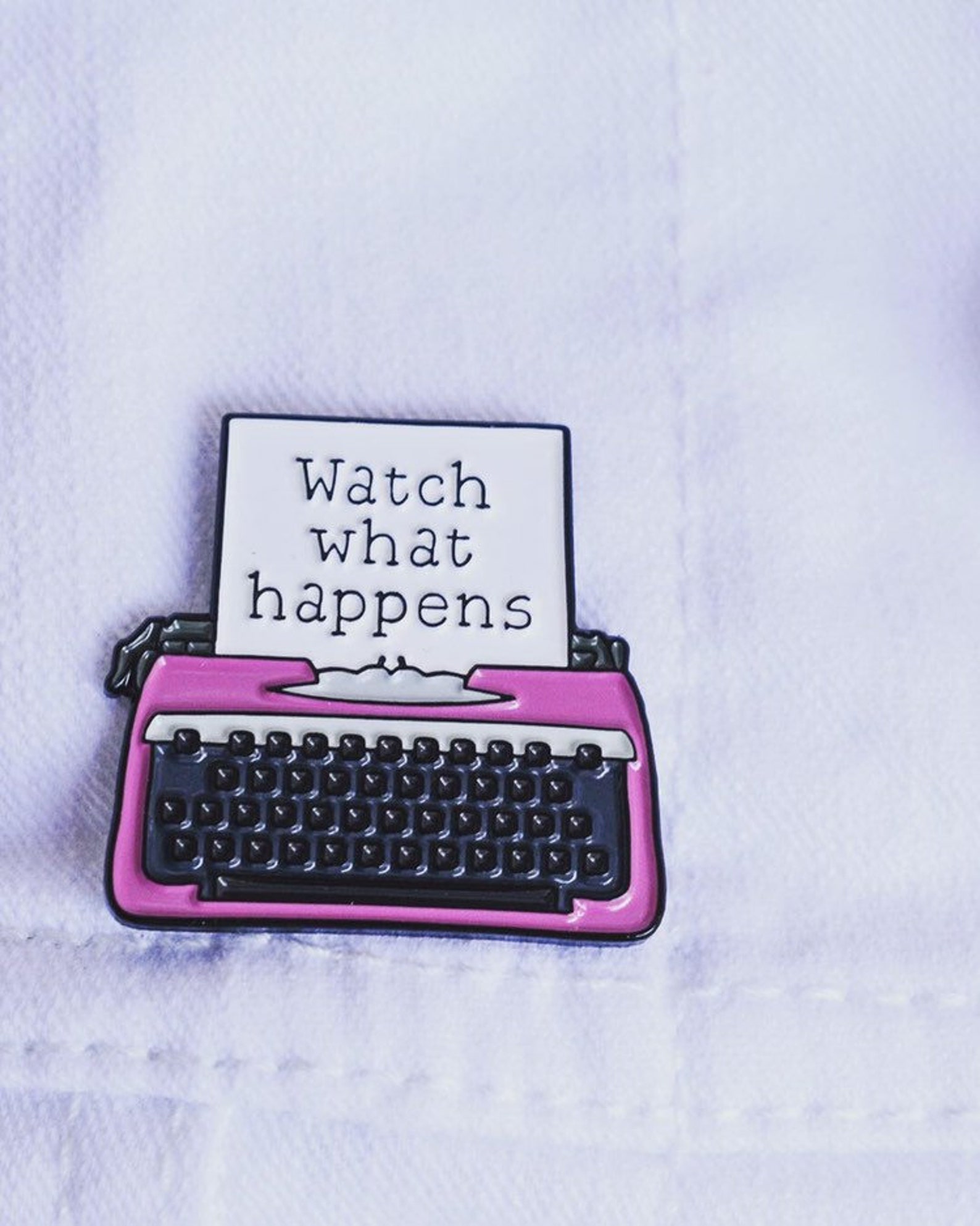 Watch what happens newsies inspired enamel pin etsy