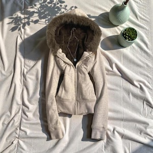 Y2K Faux Fur Hoodie – Streetwear Zip Jacket - Etsy