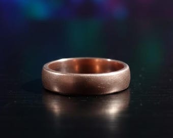 Handmade Copper Band Ring | Minimalist Unisex Wedding Band