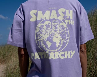 Smash the Patriarchy Shirt | Lilac | Queer Feminist T-Shirt | FLINTA* Pride Shirt | Sustainable T-Shirt made from organic cotton