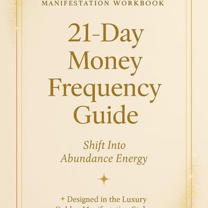 Guía de frecuencia financiera de 21 días, cuaderno de manifestación de abundancia, diario de mentalidad de riqueza, PDF imprimible digital