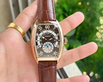 Franck Muller Cintrée Curvex Moonphase Watch | Rose Gold Automatic Luxury Men’s Watch