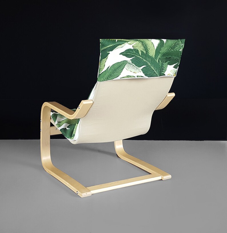 Green Palm Leaves IKEA KIDS PO\u00c4NG Cushion Seat Cover