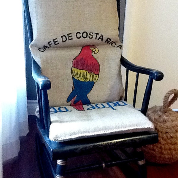 ON SALE - Burlap Rocking Chair Cushion