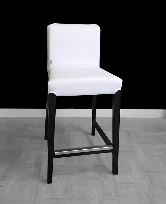 Plain White IKEA HENRIKSDAL Bar Stool Chair Cover Etsy