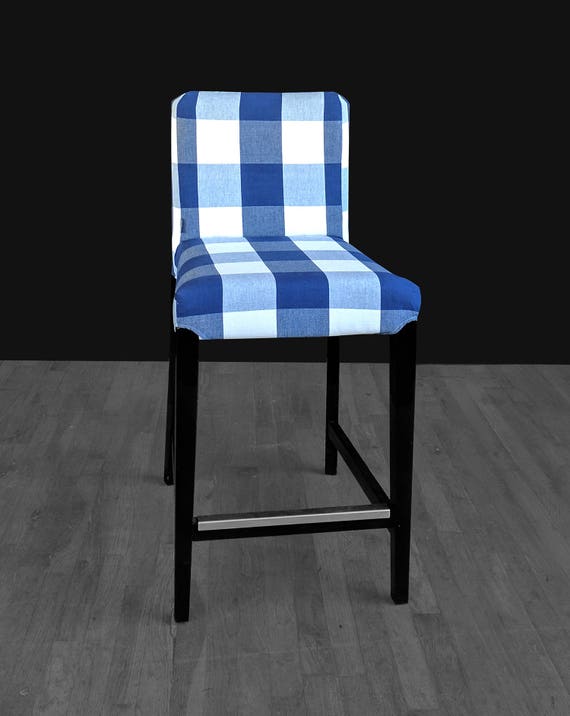 Housse De Chaise Ikea Henriksdal Bar Tabouret Bleu Marine Etsy