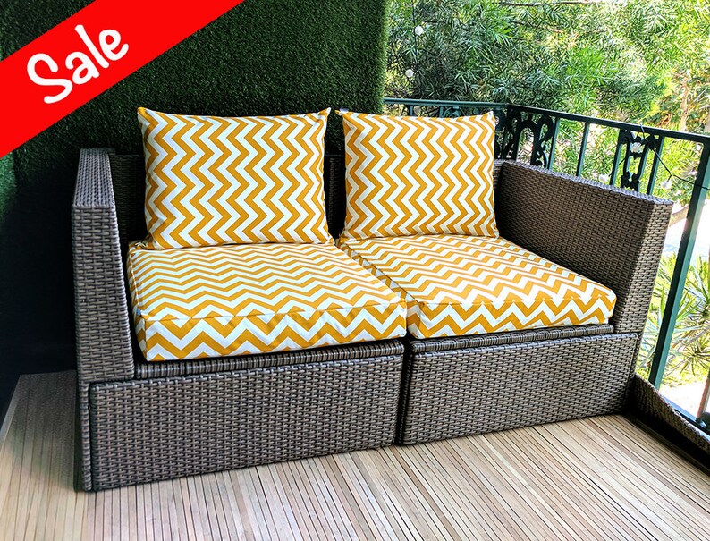Ikea Outdoor Chevron Slip Cover Zig Zag Cushion Covers Decor Bespoke Furniture